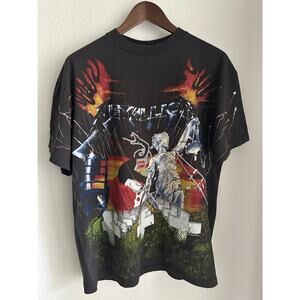 Metallica All Over Print Rare Vintage Reprint Single Stitch T-shirt=